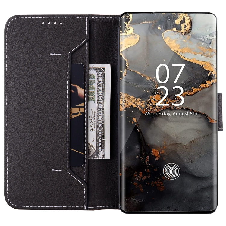 For Samsung Galaxy S21 Ultra 5G Litchi RFID Leather Phone Case
