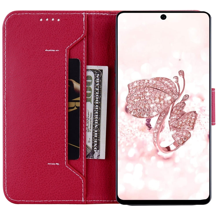 For Samsung Galaxy S22 5G Litchi RFID Leather Phone Case