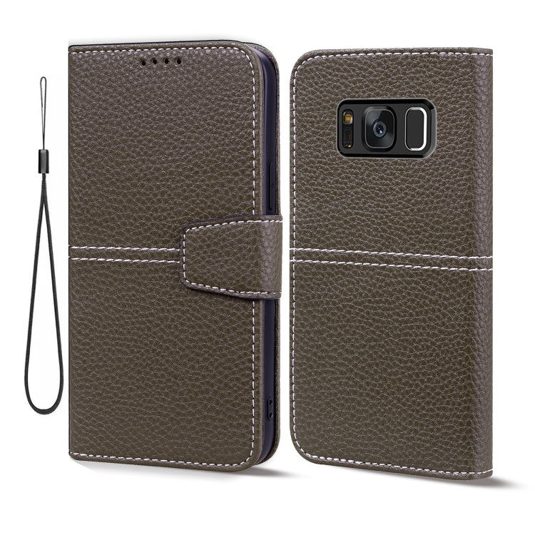 For Samsung Galaxy S8 Litchi RFID Leather Phone Case