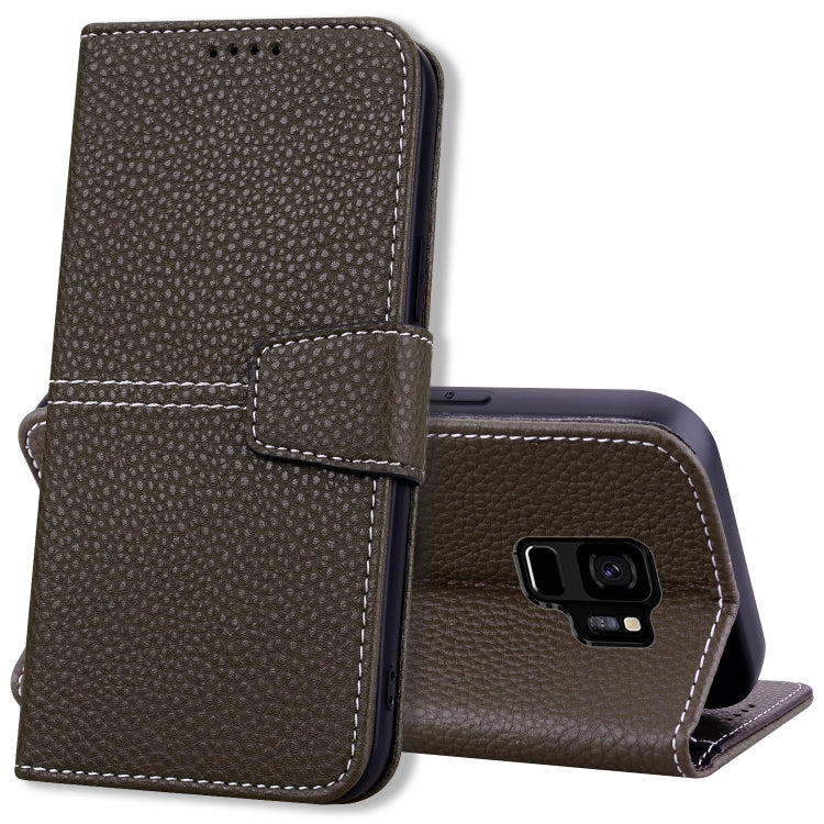 For Samsung Galaxy S9 Litchi RFID Leather Phone Case