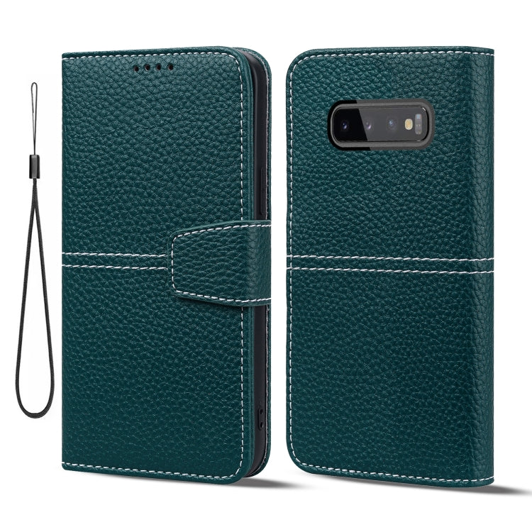 For Samsung Galaxy S10+ Litchi RFID Leather Phone Case