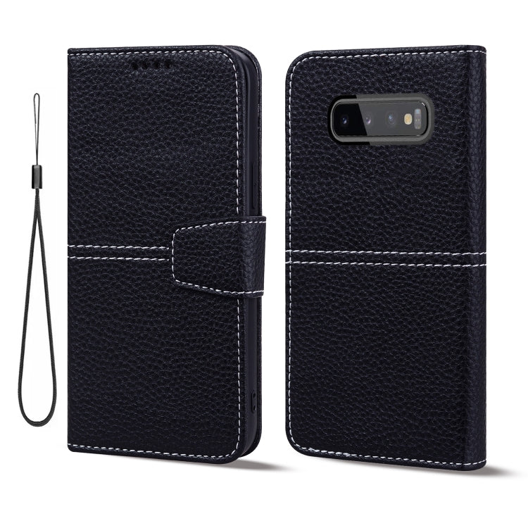 For Samsung Galaxy S10+ Litchi RFID Leather Phone Case