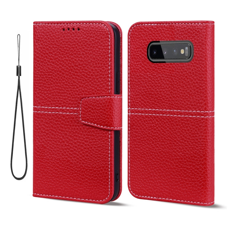 For Samsung Galaxy S10+ Litchi RFID Leather Phone Case