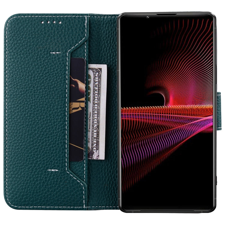 For Sony Xperia 1 III Litchi RFID Leather Phone Case