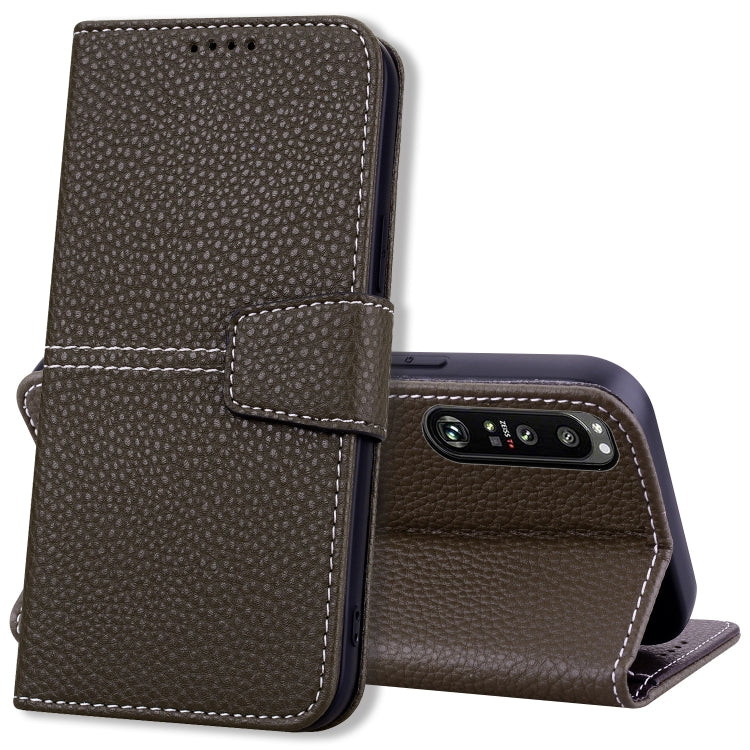For Sony Xperia 1 III Litchi RFID Leather Phone Case