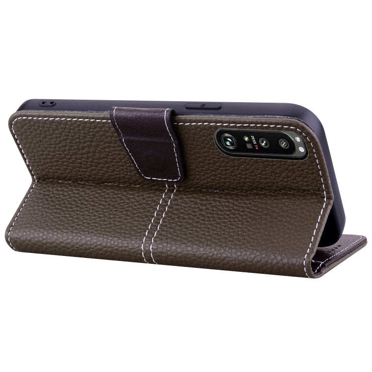 For Sony Xperia 1 III Litchi RFID Leather Phone Case