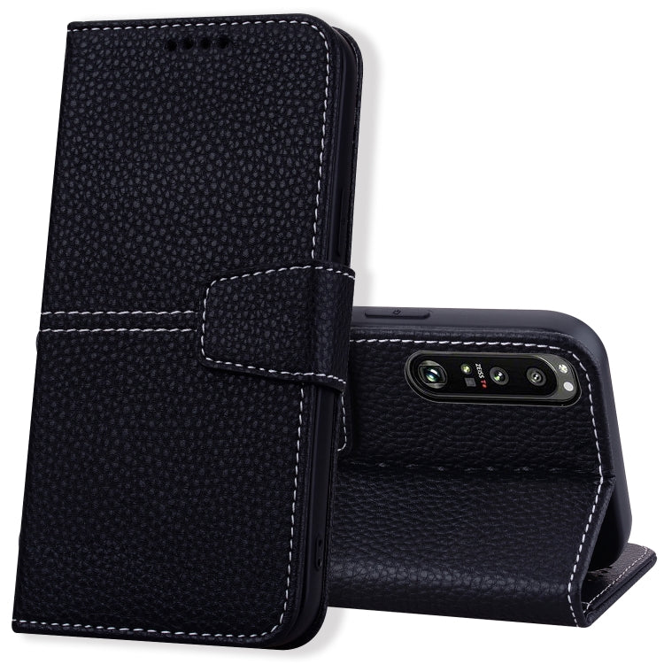 For Sony Xperia 1 III Litchi RFID Leather Phone Case
