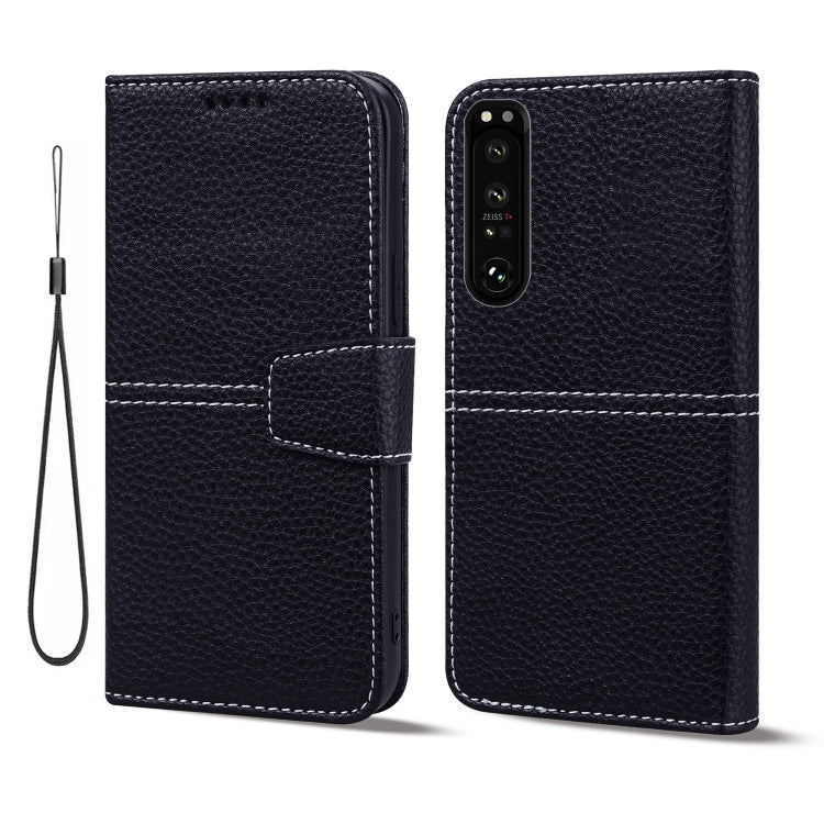 For Sony Xperia 1 III Litchi RFID Leather Phone Case