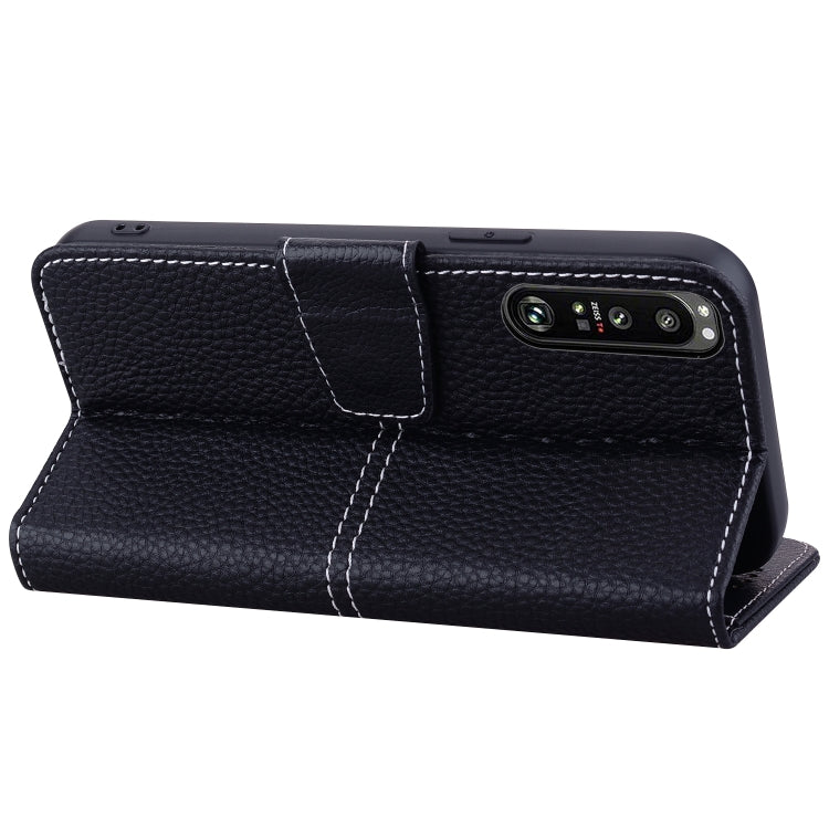 For Sony Xperia 1 III Litchi RFID Leather Phone Case