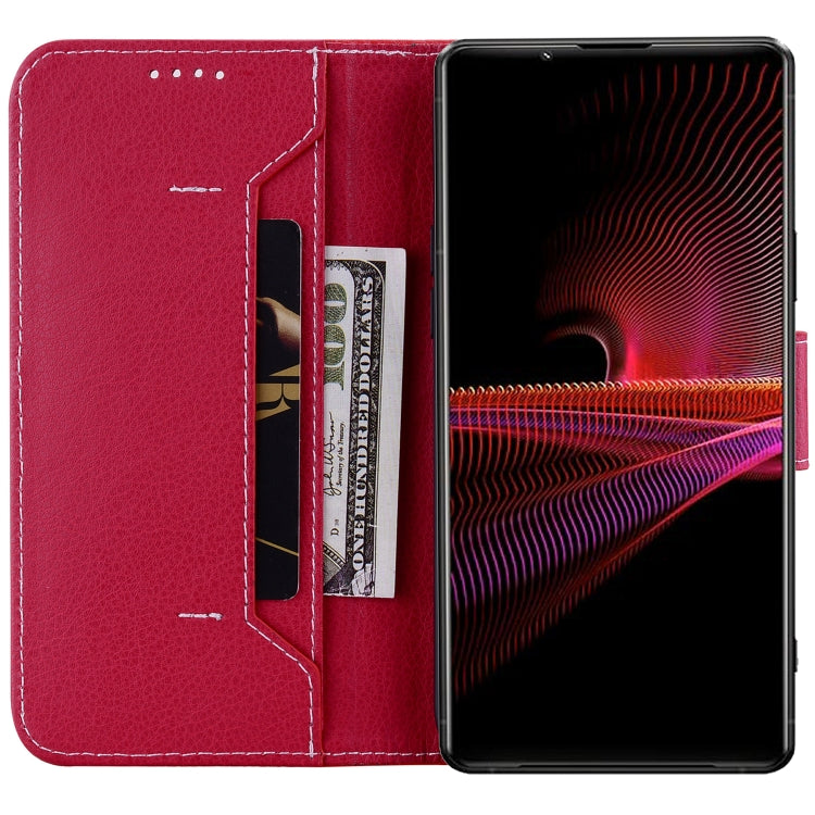 For Sony Xperia 1 III Litchi RFID Leather Phone Case