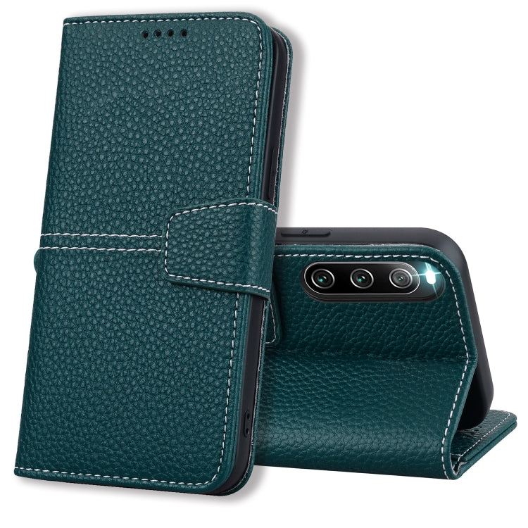 For Sony Xperia 10 III Litchi RFID Leather Phone Case