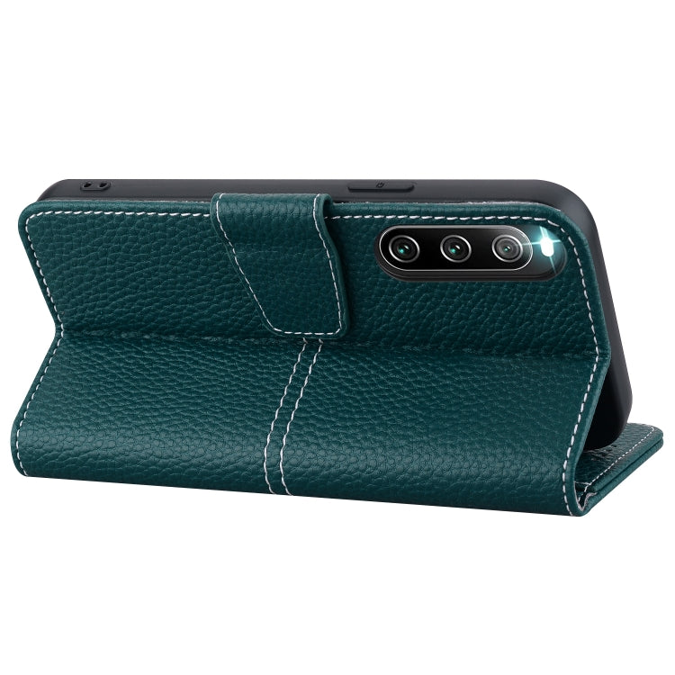 For Sony Xperia 10 III Litchi RFID Leather Phone Case