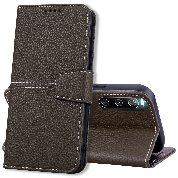For Sony Xperia 10 III Litchi RFID Leather Phone Case