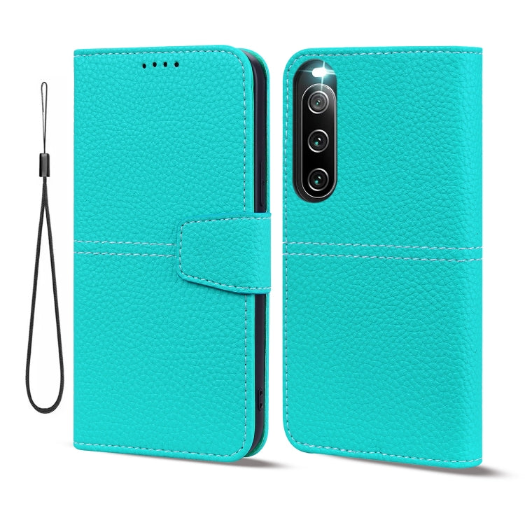 For Sony Xperia 10 III Litchi RFID Leather Phone Case