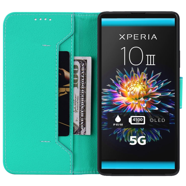 For Sony Xperia 10 III Litchi RFID Leather Phone Case