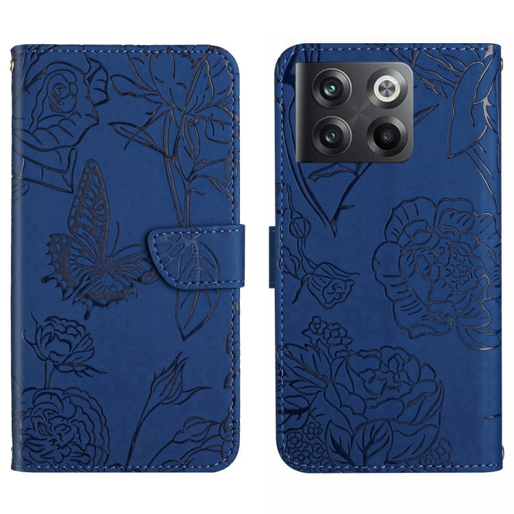 For OnePlus 10T / Ace Pro HT03 Skin Feel Butterfly Embossed Flip Leather Phone Case