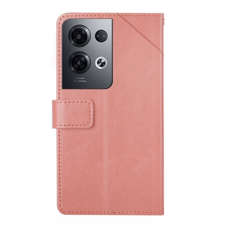 For OPPO Reno8 Pro+ / Reno8 Pro HT01 Y-shaped Pattern Flip Leather Phone Case