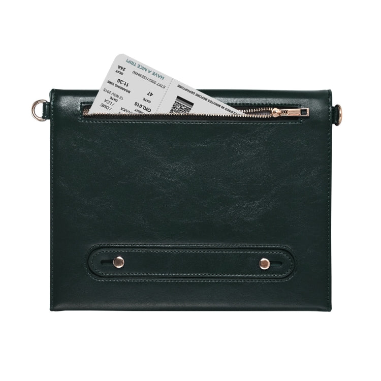 3-fold Zipper Leather Tablet Case Crossbody Pocket Bag For iPad mini 5 / 4 / 3 / 2 / 1