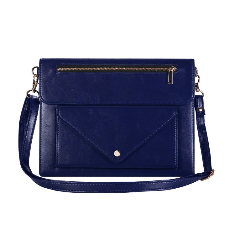 3-fold Zipper Leather Tablet Case Crossbody Pocket Bag For iPad mini 5 / 4 / 3 / 2 / 1