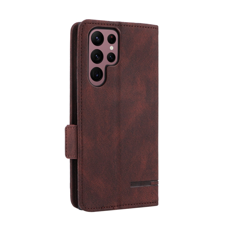 For Samsung Galaxy S22 Ultra 5G Magnetic Clasp Flip Leather Phone Case