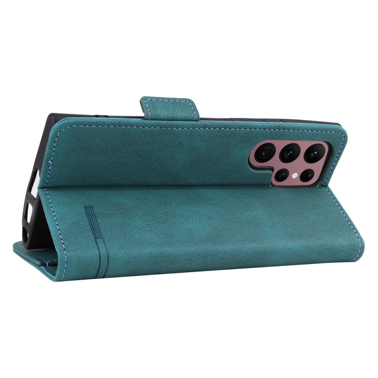 For Samsung Galaxy S22 Ultra 5G Magnetic Clasp Flip Leather Phone Case