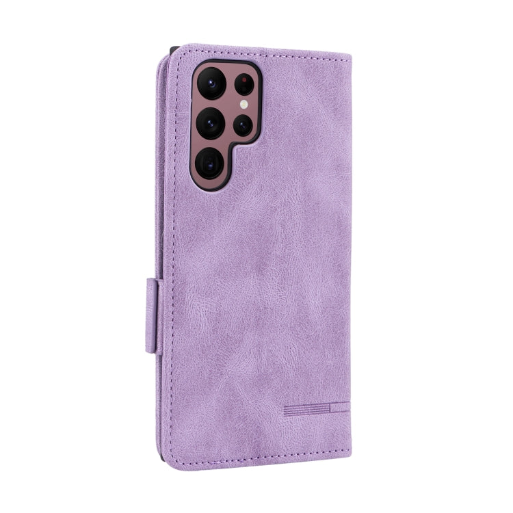 For Samsung Galaxy S22 Ultra 5G Magnetic Clasp Flip Leather Phone Case