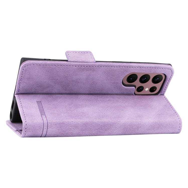For Samsung Galaxy S22 Ultra 5G Magnetic Clasp Flip Leather Phone Case