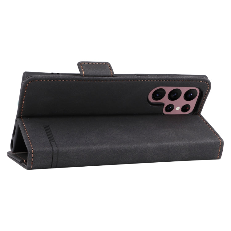 For Samsung Galaxy S22 Ultra 5G Magnetic Clasp Flip Leather Phone Case
