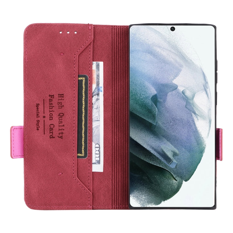 For Samsung Galaxy S22 Ultra 5G Magnetic Clasp Flip Leather Phone Case