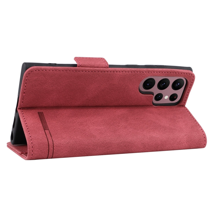 For Samsung Galaxy S22 Ultra 5G Magnetic Clasp Flip Leather Phone Case