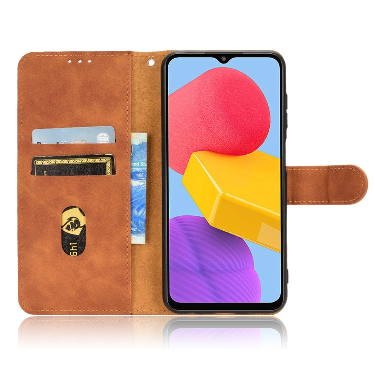 For Samsung Galaxy M13 4G Skin Feel Magnetic Flip Leather Phone Case