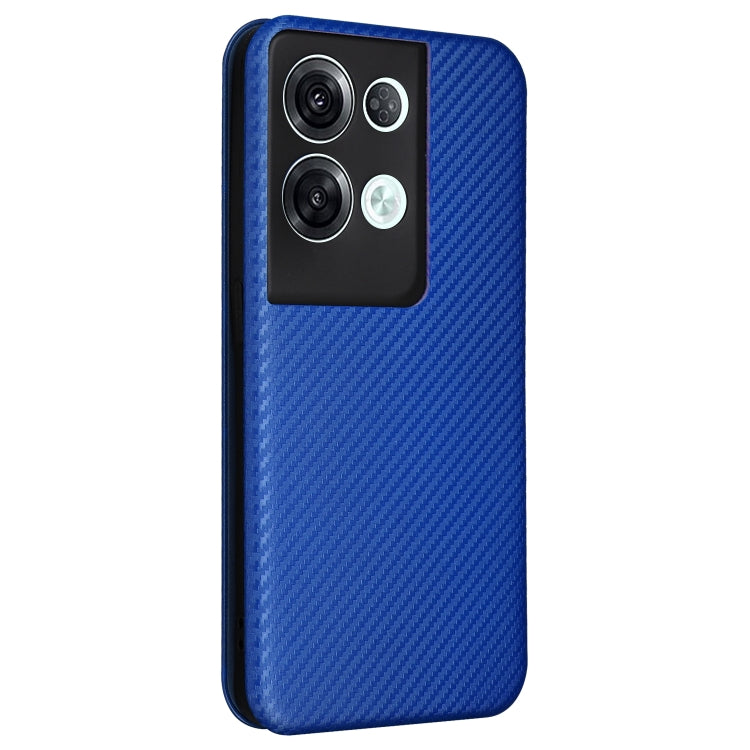 For OPPO Reno8 Pro / Reno8 Pro+ Carbon Fiber Texture Flip Leather Phone Case