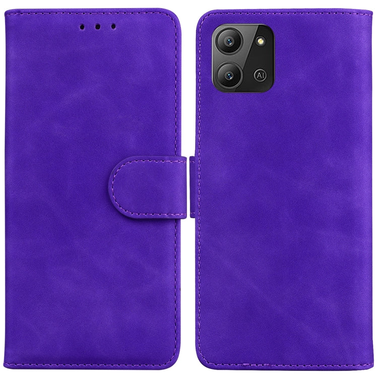 For Infinix Hot 11 2022 Skin Feel Pure Color Flip Leather Phone Case