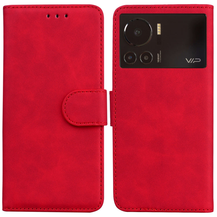 For Infinix Note 12 VIP Skin Feel Pure Color Flip Leather Phone Case