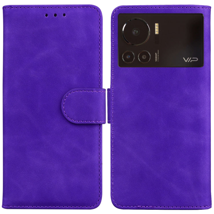 For Infinix Note 12 VIP Skin Feel Pure Color Flip Leather Phone Case