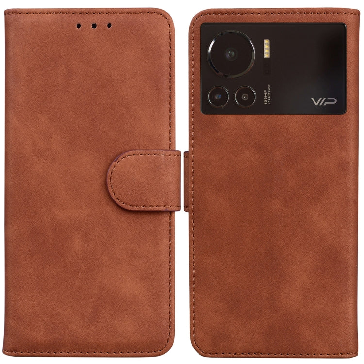 For Infinix Note 12 VIP Skin Feel Pure Color Flip Leather Phone Case