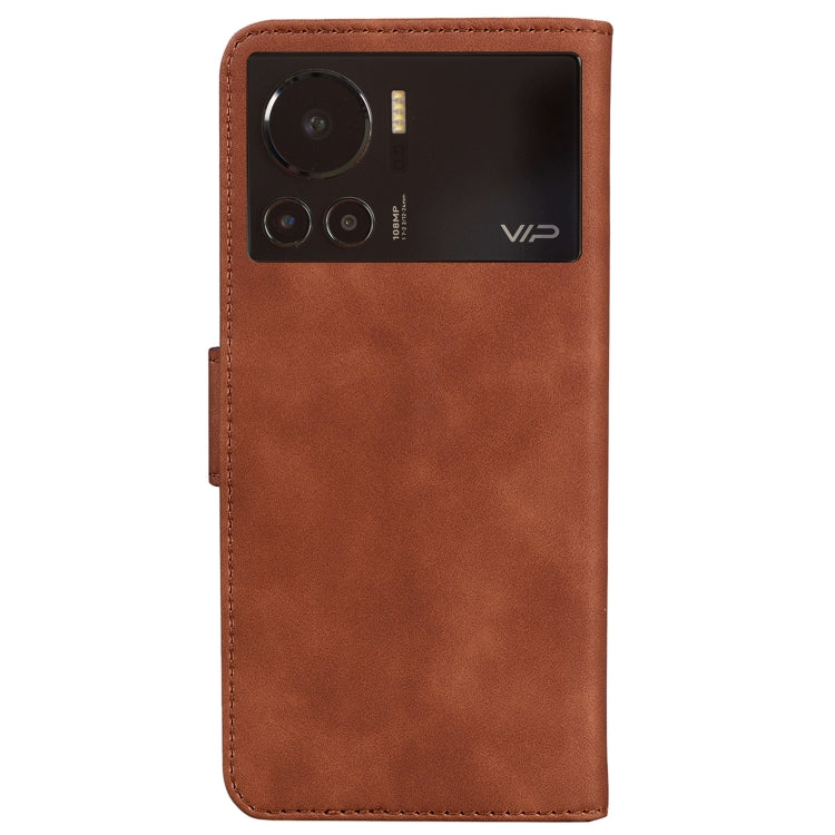 For Infinix Note 12 VIP Skin Feel Pure Color Flip Leather Phone Case