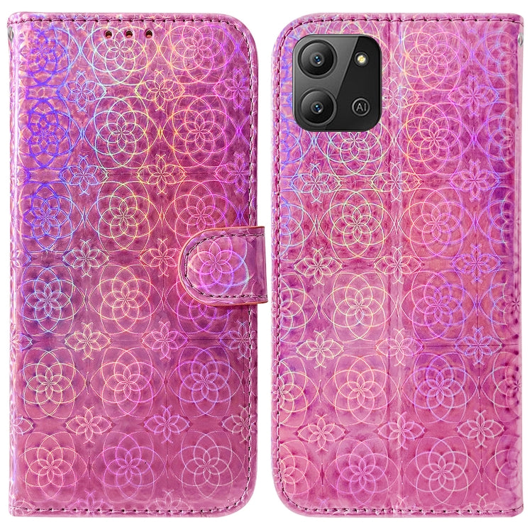For Infinix Hot 11 2022 Colorful Magnetic Buckle Leather Phone Case