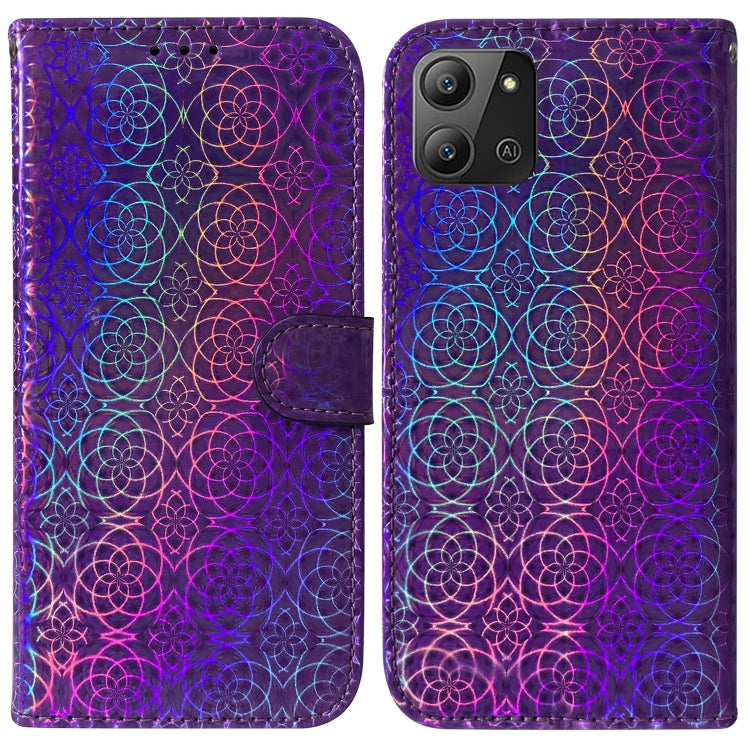 For Infinix Hot 11 2022 Colorful Magnetic Buckle Leather Phone Case