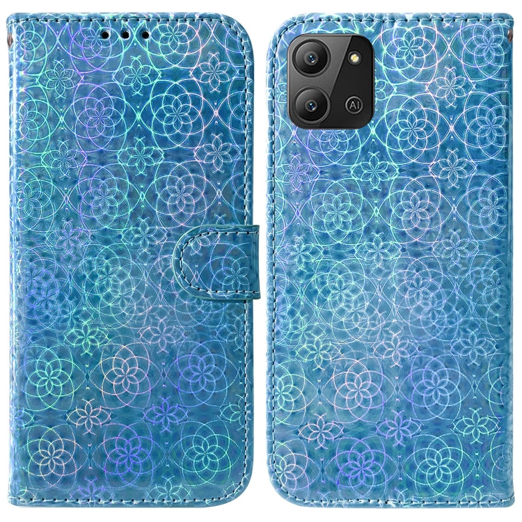 For Infinix Hot 11 2022 Colorful Magnetic Buckle Leather Phone Case