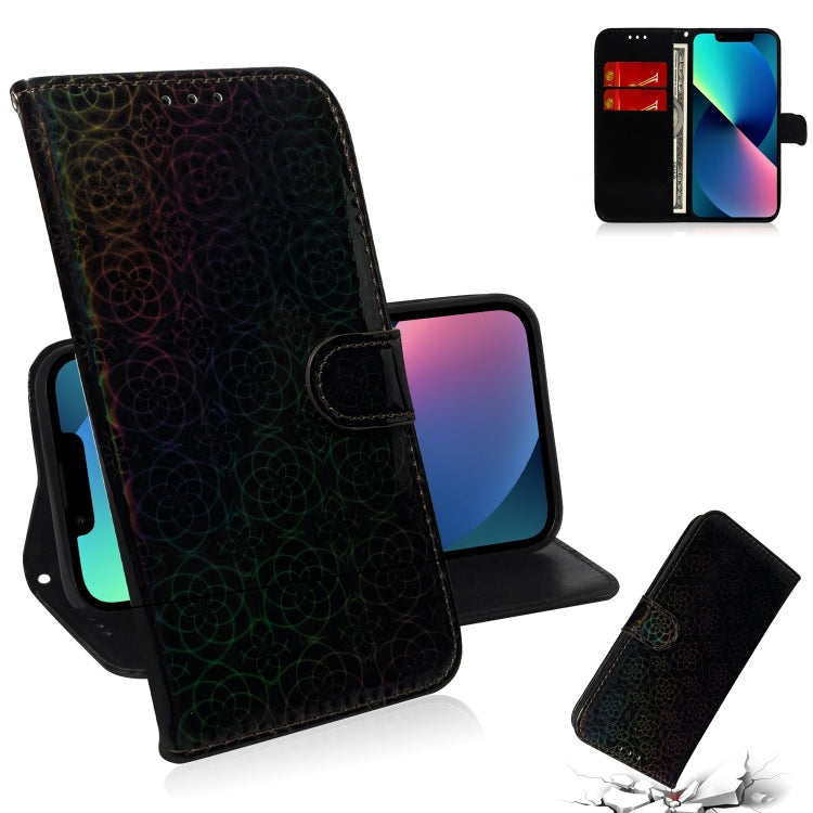 For iPhone 14 Plus Colorful Magnetic Buckle Leather Phone Case