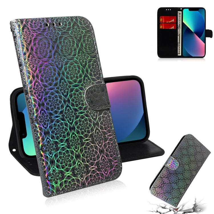 For iPhone 14 Plus Colorful Magnetic Buckle Leather Phone Case