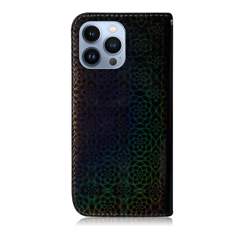 For iPhone 14 Pro Colorful Magnetic Buckle Leather Phone Case