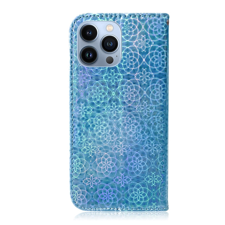 For iPhone 14 Pro Colorful Magnetic Buckle Leather Phone Case