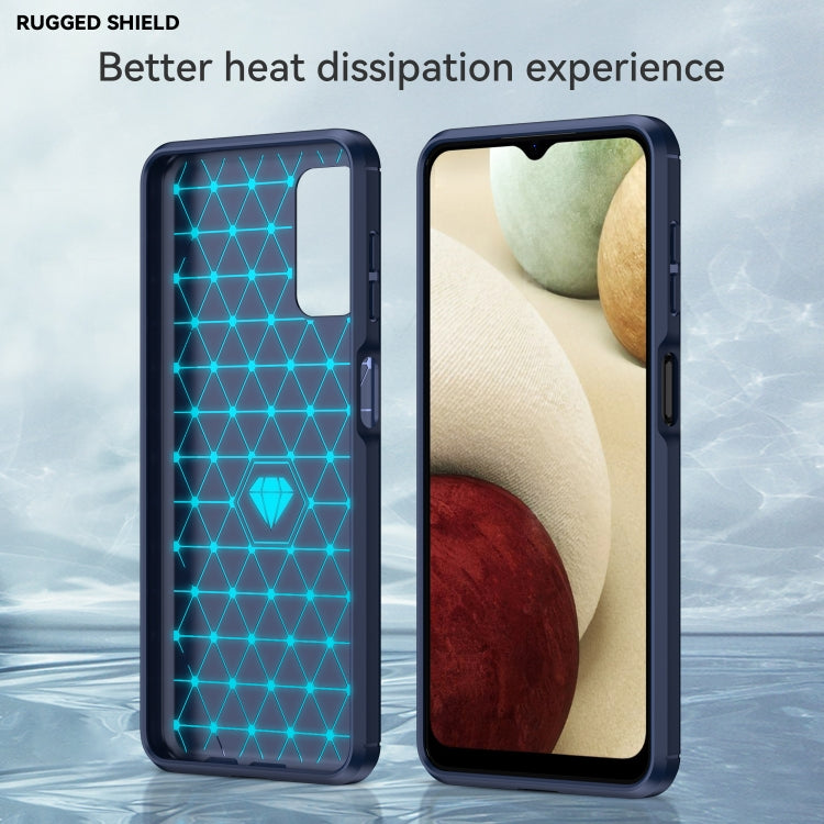 For Samsung Galaxy A04s Brushed Texture Carbon Fiber TPU Case