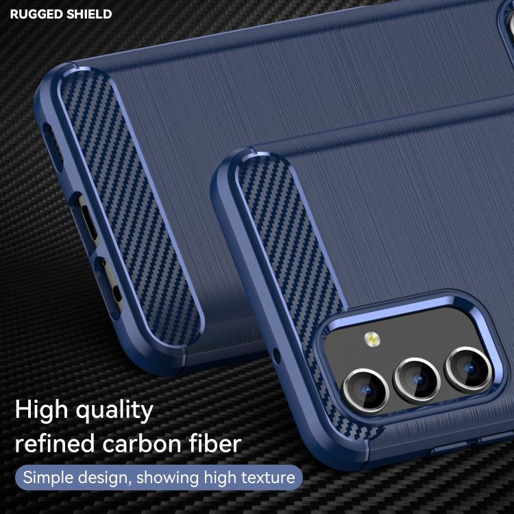 For Samsung Galaxy A04s Brushed Texture Carbon Fiber TPU Case