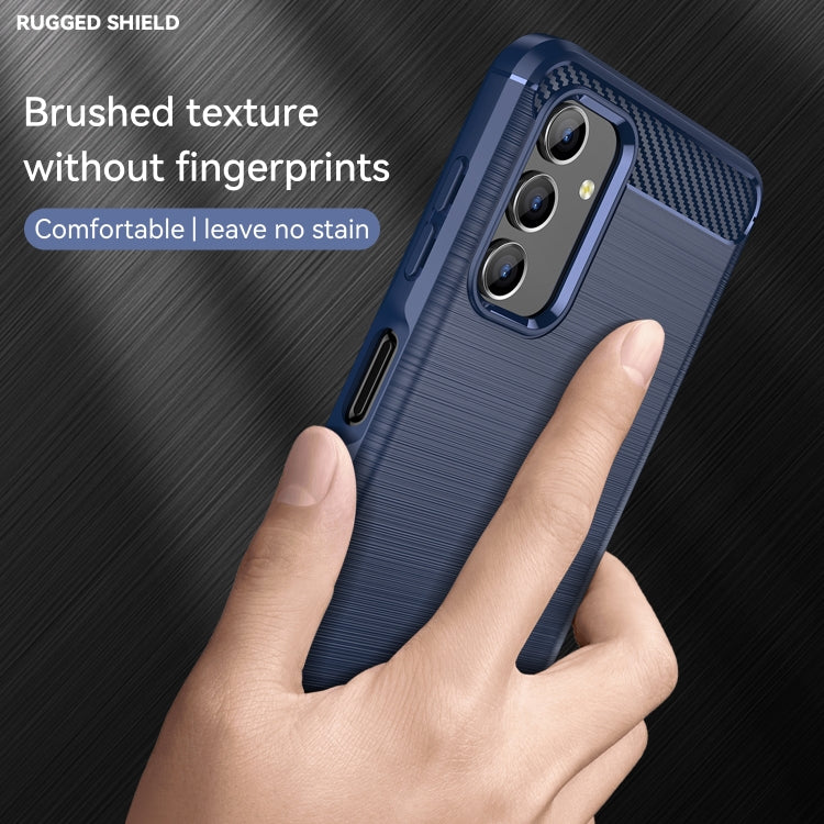 For Samsung Galaxy A04s Brushed Texture Carbon Fiber TPU Case
