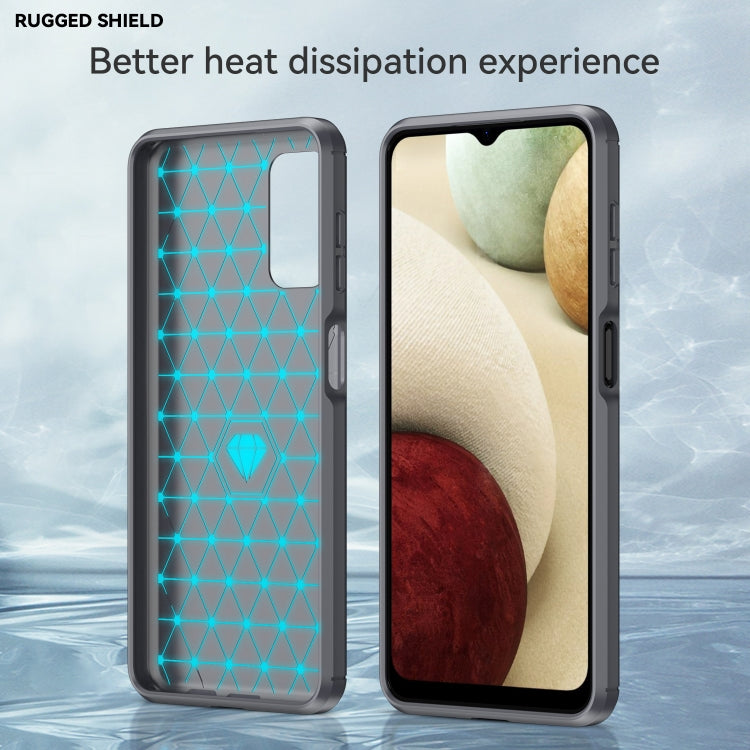 For Samsung Galaxy A04s Brushed Texture Carbon Fiber TPU Case