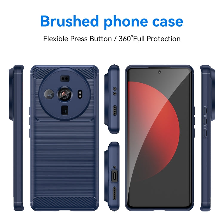 For Xiaomi 12S Ultra Brushed Texture Carbon Fiber TPU Case