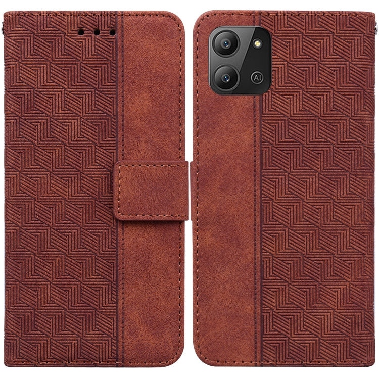 For Infinix Hot 11 2022 Geometric Embossed Leather Phone Case